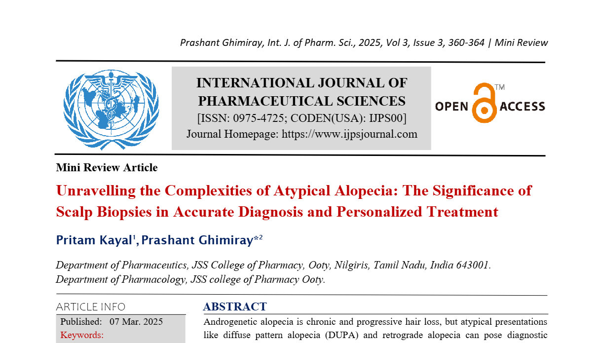 Unravelling the Complexities of Atypical Alopecia: The Significance of Scalp Biopsies in Accurate Diagnosis and Personalized Treatment