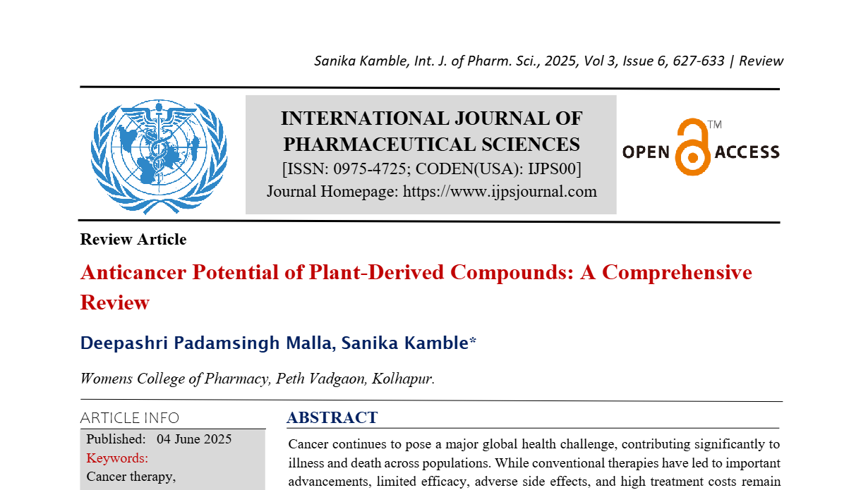 Anticancer Potential of Plant-Derived Compounds: A Comprehensive Review