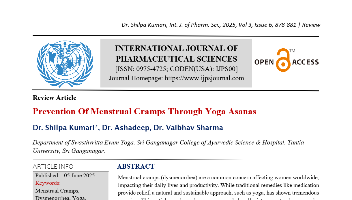 Prevention Of Menstrual Cramps Through Yoga Asanas