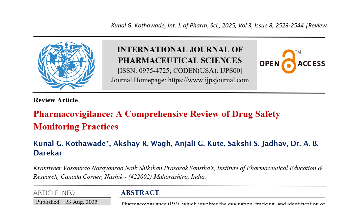 Pharmacovigilance: A Comprehensive Review of Drug Safety Monitoring Practices