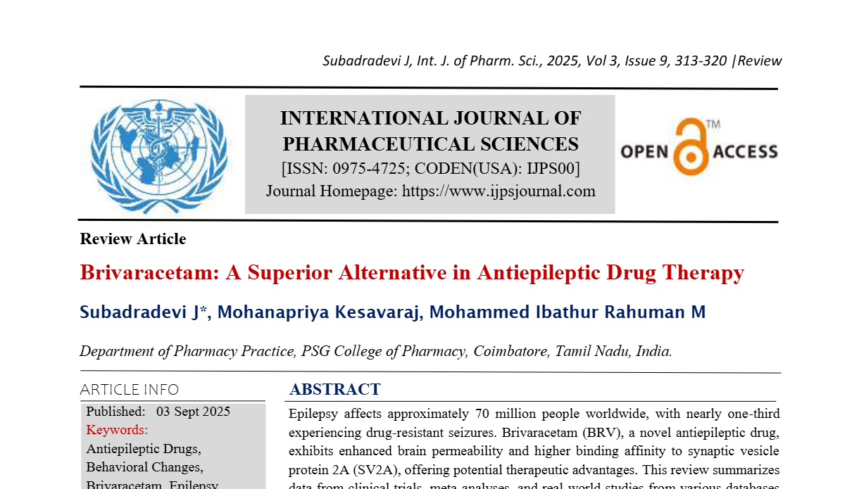 Brivaracetam: A Superior Alternative in Antiepileptic Drug Therapy
