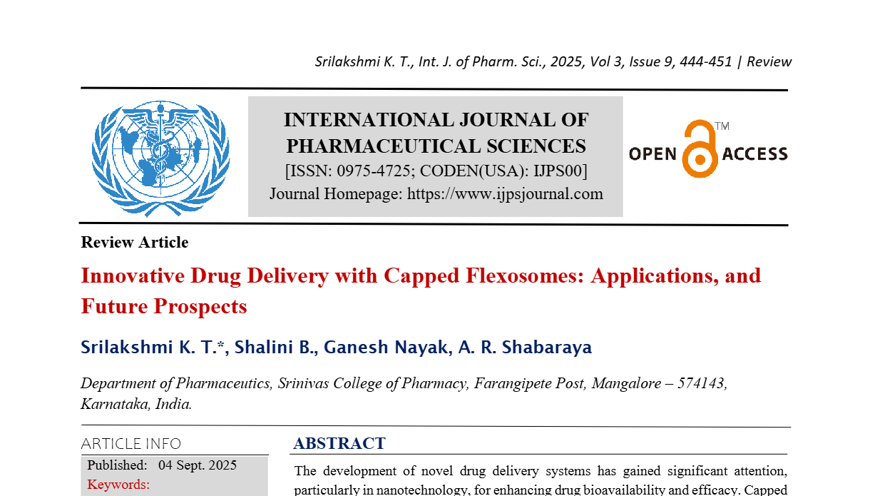 Innovative Drug Delivery with Capped Flexosomes: Applications, and Future Prospects