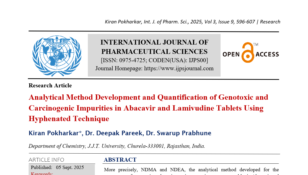 Analytical Method Development and Quantification of Genotoxic and Carcinogenic Impurities in Abacavir and Lamivudine Tablets Using Hyphenated Technique