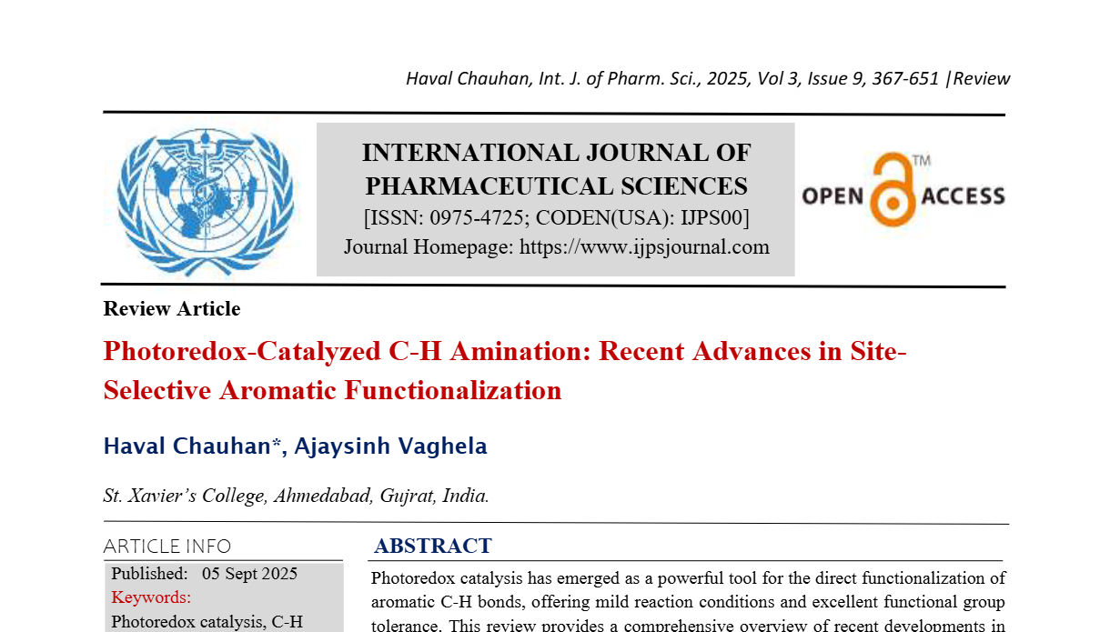 Photoredox-Catalyzed C-H Amination: Recent Advances in Site-Selective Aromatic Functionalization