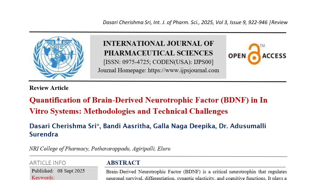 Quantification of Brain-Derived Neurotrophic Factor (BDNF) in In Vitro Systems: Methodologies and Technical Challenges
