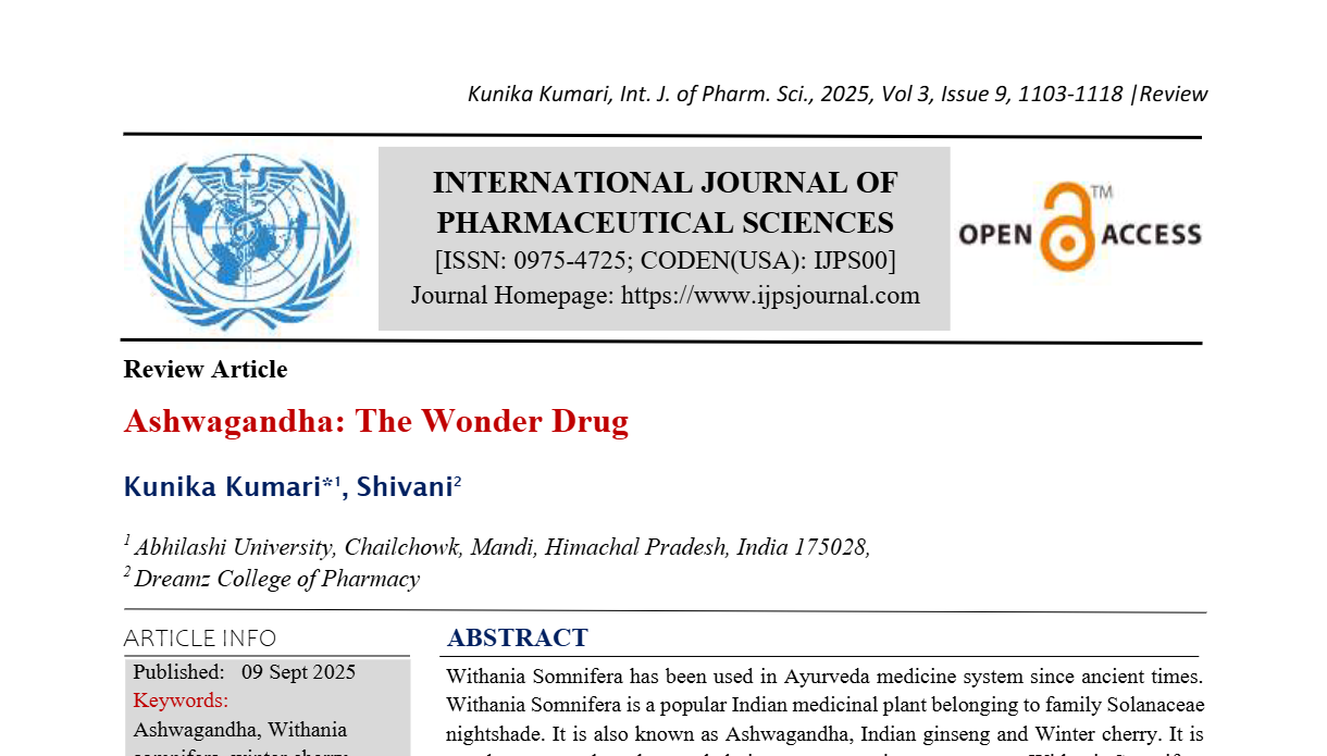 Ashwagandha: The Wonder Drug 