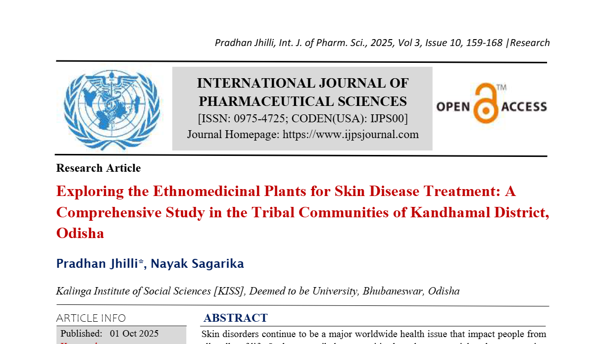 Exploring the Ethnomedicinal Plants for Skin Disease Treatment: A Comprehensive Study in the Tribal Communities of Kandhamal District, Odisha