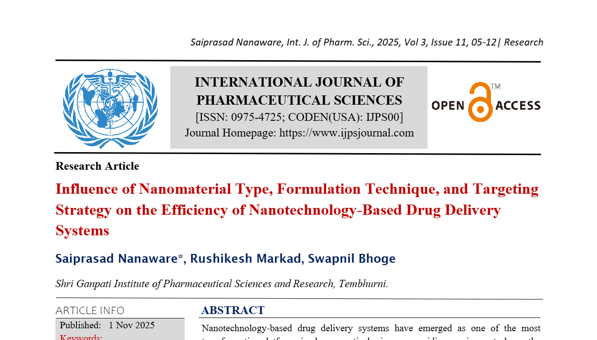Influence of Nanomaterial Type, Formulation Technique, and Targeting ...