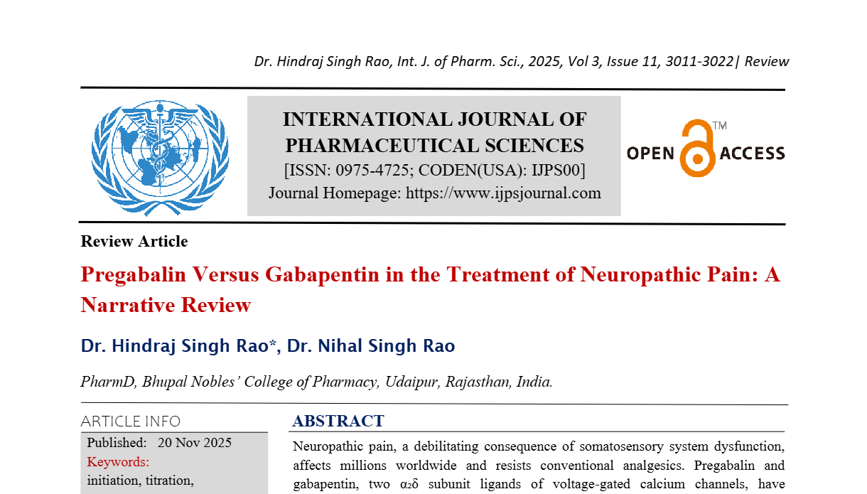 Pregabalin Versus Gabapentin in the Treatment of Neuropathic Pain: A ...