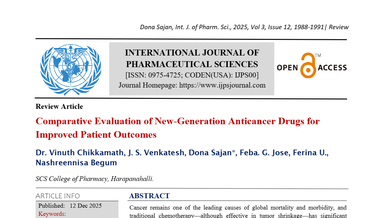 Comparative Evaluation of New-Generation Anticancer Drugs for Improved Patient Outcomes