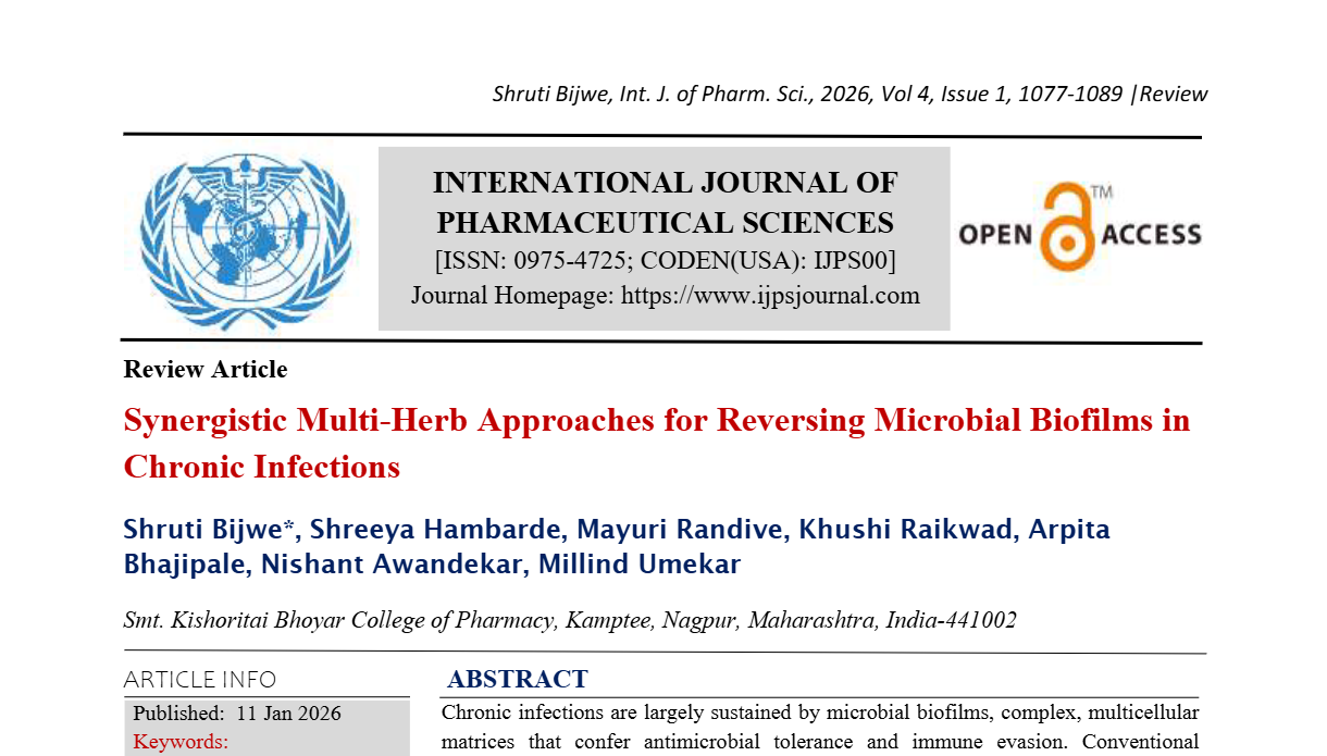 Synergistic Multi-Herb Approaches for Reversing Microbial Biofilms in Chronic Infections