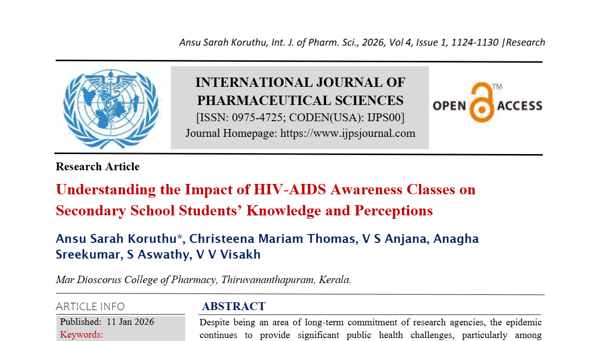 Understanding the Impact of HIV-AIDS Awareness Classes on Secondary School Students’ Knowledge and Perceptions