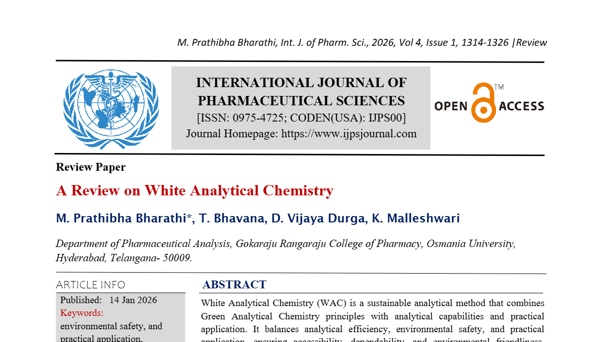 A Review on White Analytical Chemistry