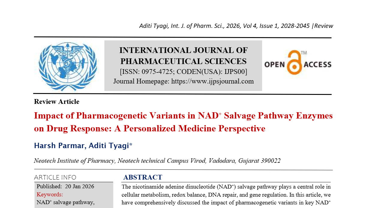 Impact of Pharmacogenetic Variants in NAD? Salvage Pathway Enzymes on Drug Response: A Personalized Medicine Perspective