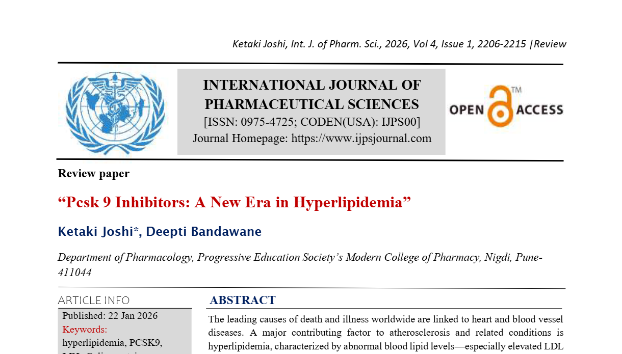 PSCK 9 Inhibitors: A New Era in Hyperlipidemia
