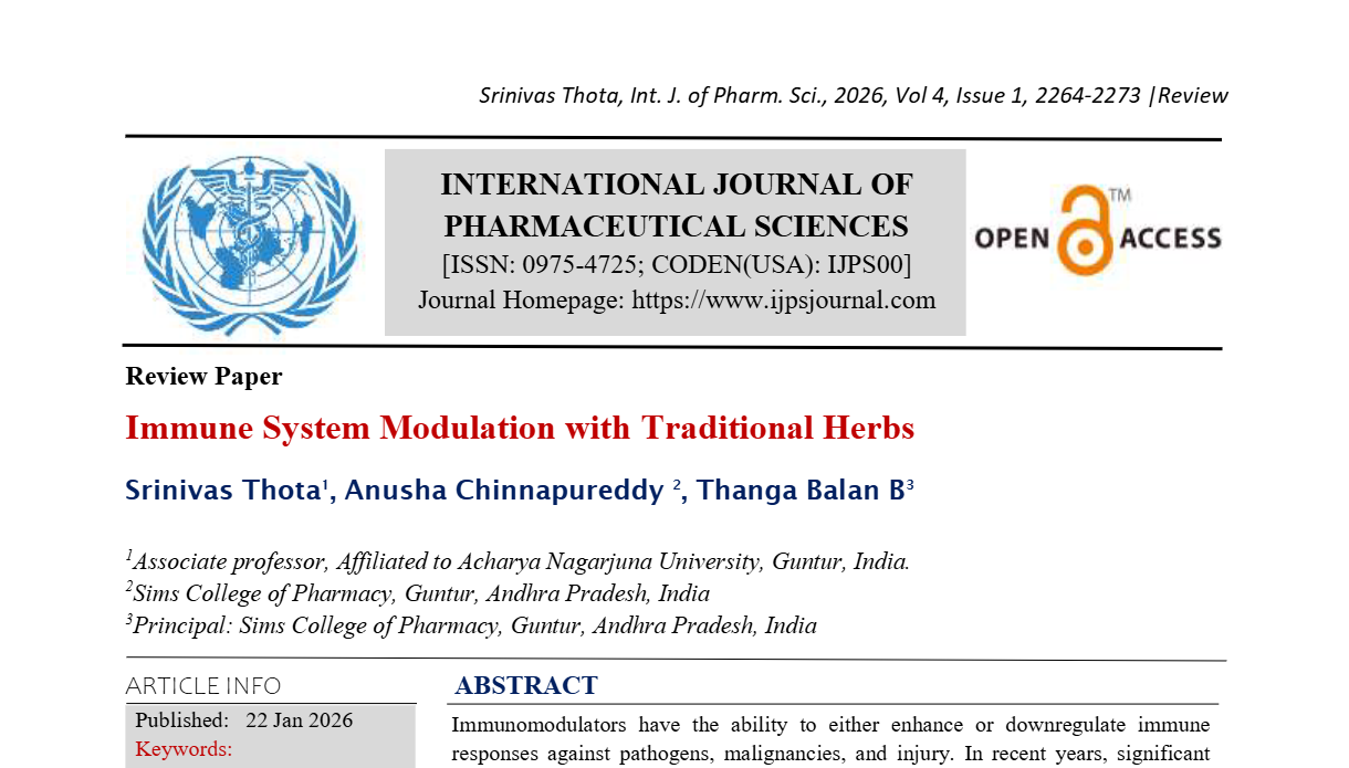 Immune system modulation with traditional herbs 
