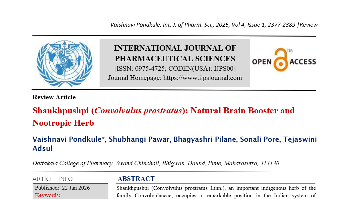 Shankhpushpi (Convolvulus prostratus): Natural Brain Booster and Nootropic Herb