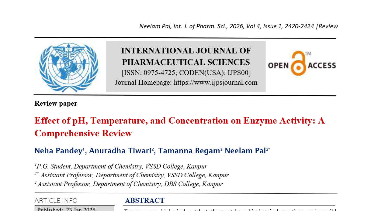 Effect of pH, Temperature, and Concentration on Enzyme Activity: A Comprehensive Review