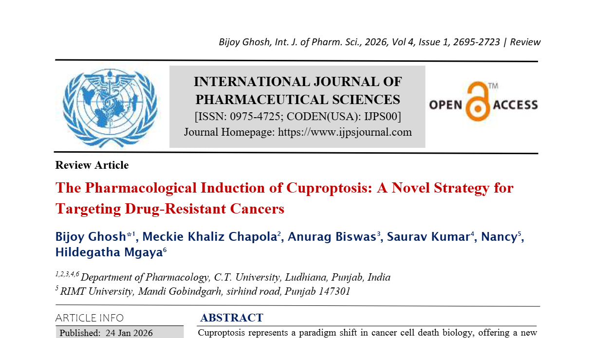 The Pharmacological Induction of Cuproptosis: A Novel Strategy for Targeting Drug-Resistant Cancers