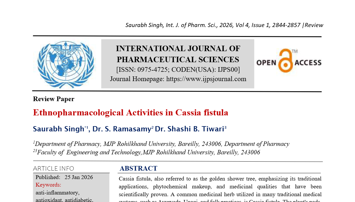 Ethnopharmacological Activities in Cassia fistula 