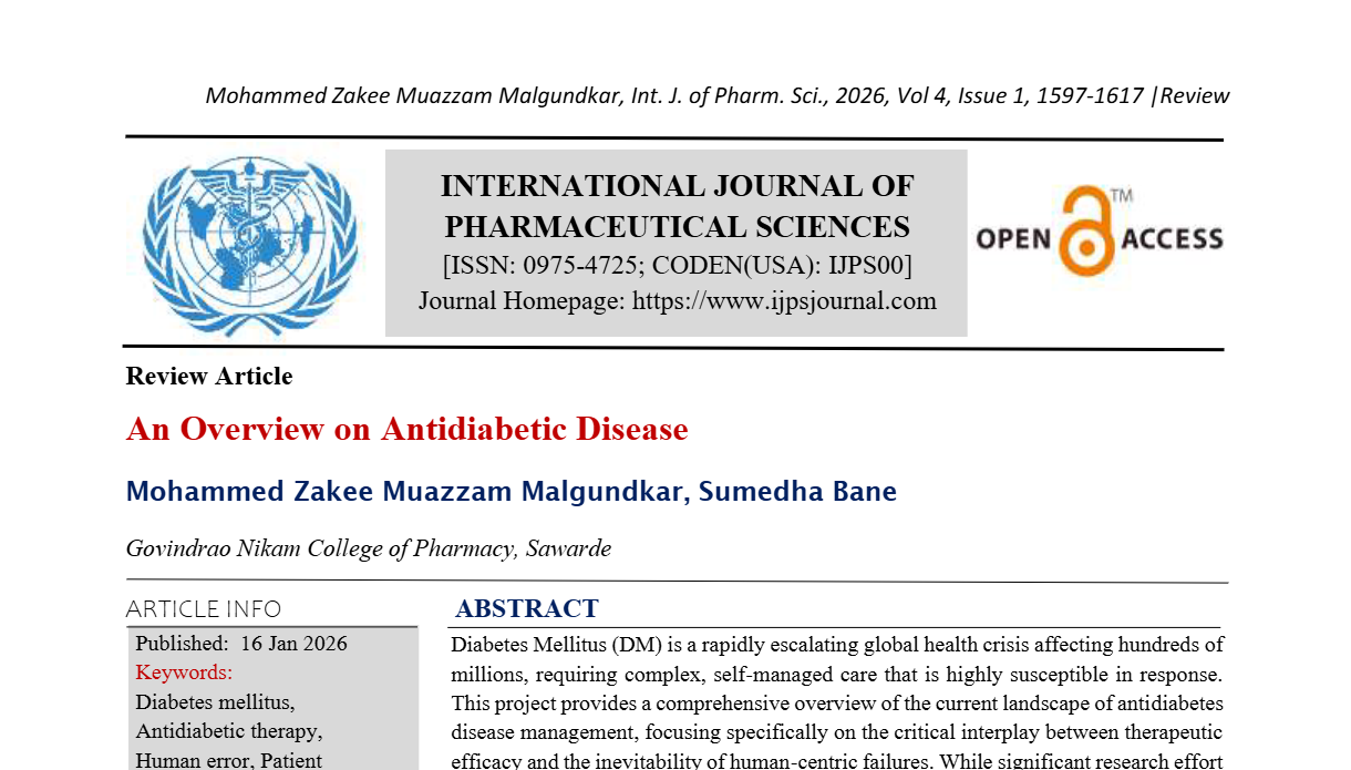 An Overview on Antidiabetic Disease
