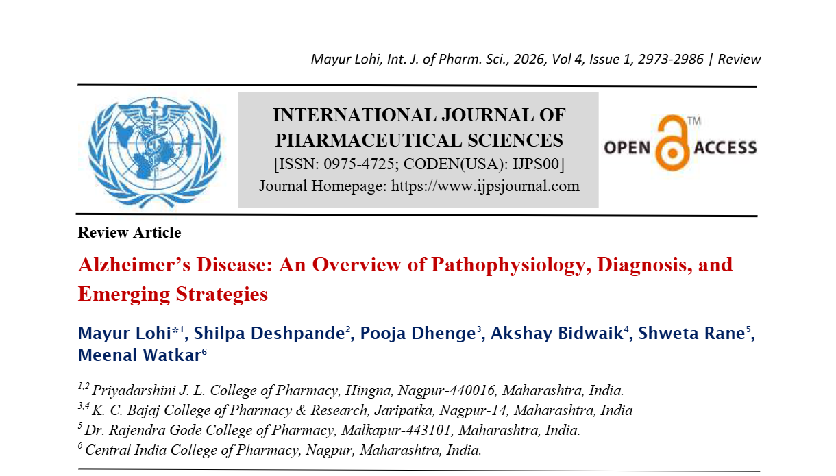Alzheimer’s Disease: An Overview of Pathophysiology, Diagnosis, and Emerging Strategies