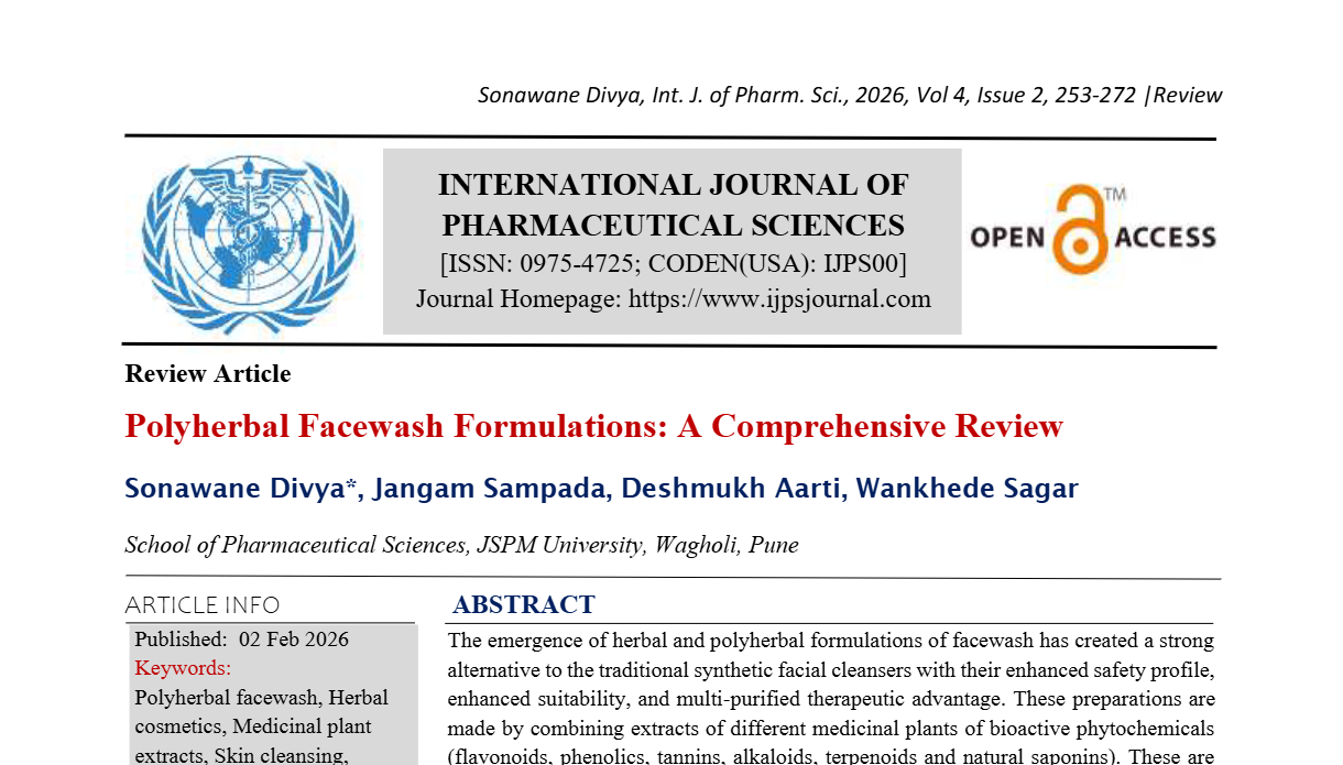 Polyherbal Facewash Formulations: A Comprehensive Review