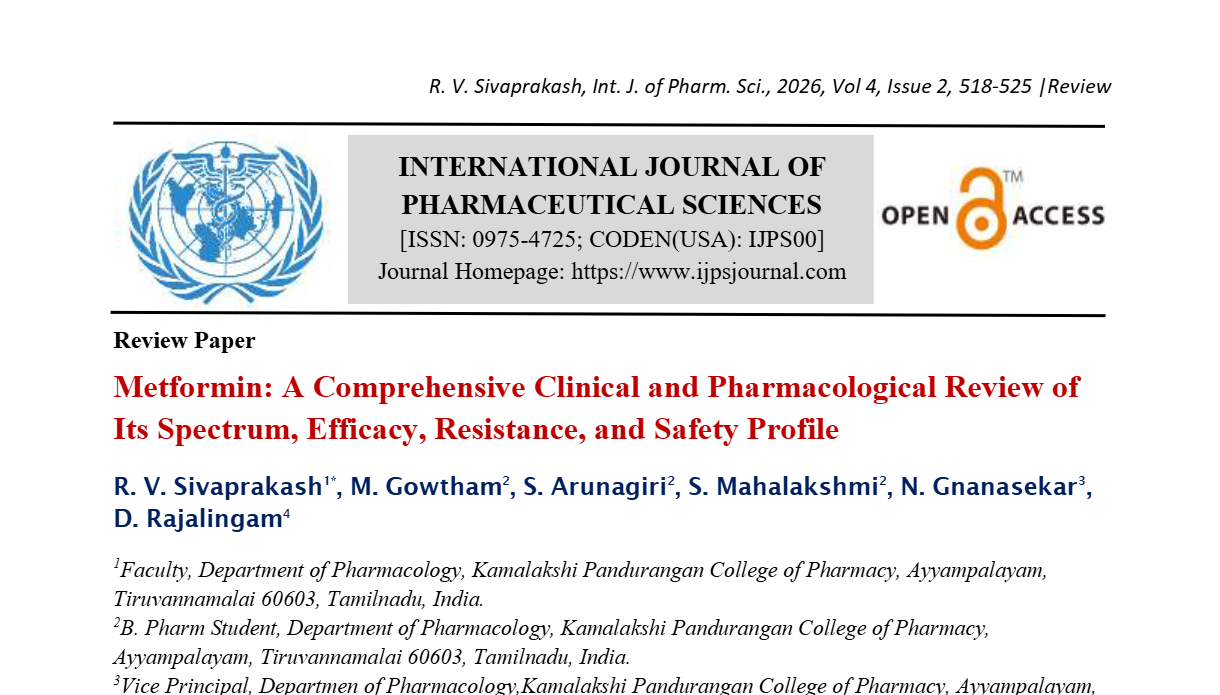 Metformin A Comprehensive Clinical and Pharmacological Review of Its Spectrum Efficacy Resistance and Safety Profile 