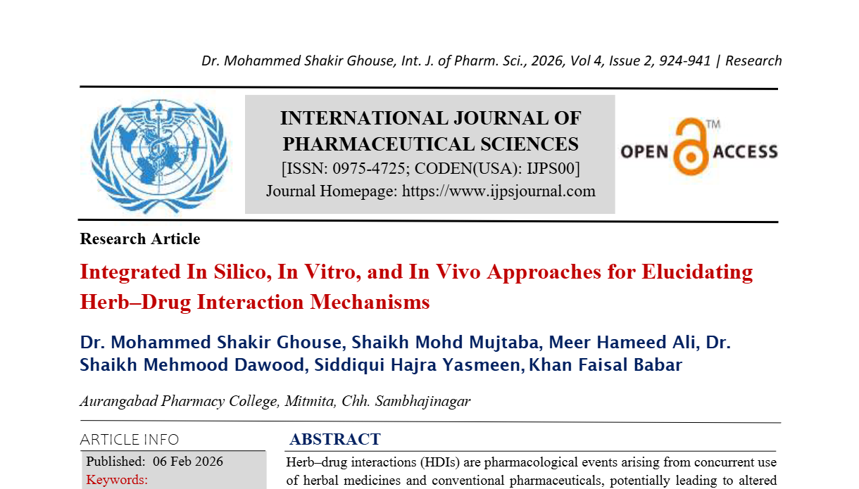 Integrated In Silico, In Vitro, and In Vivo Approaches for Elucidating Herb–Drug Interaction Mechanisms
