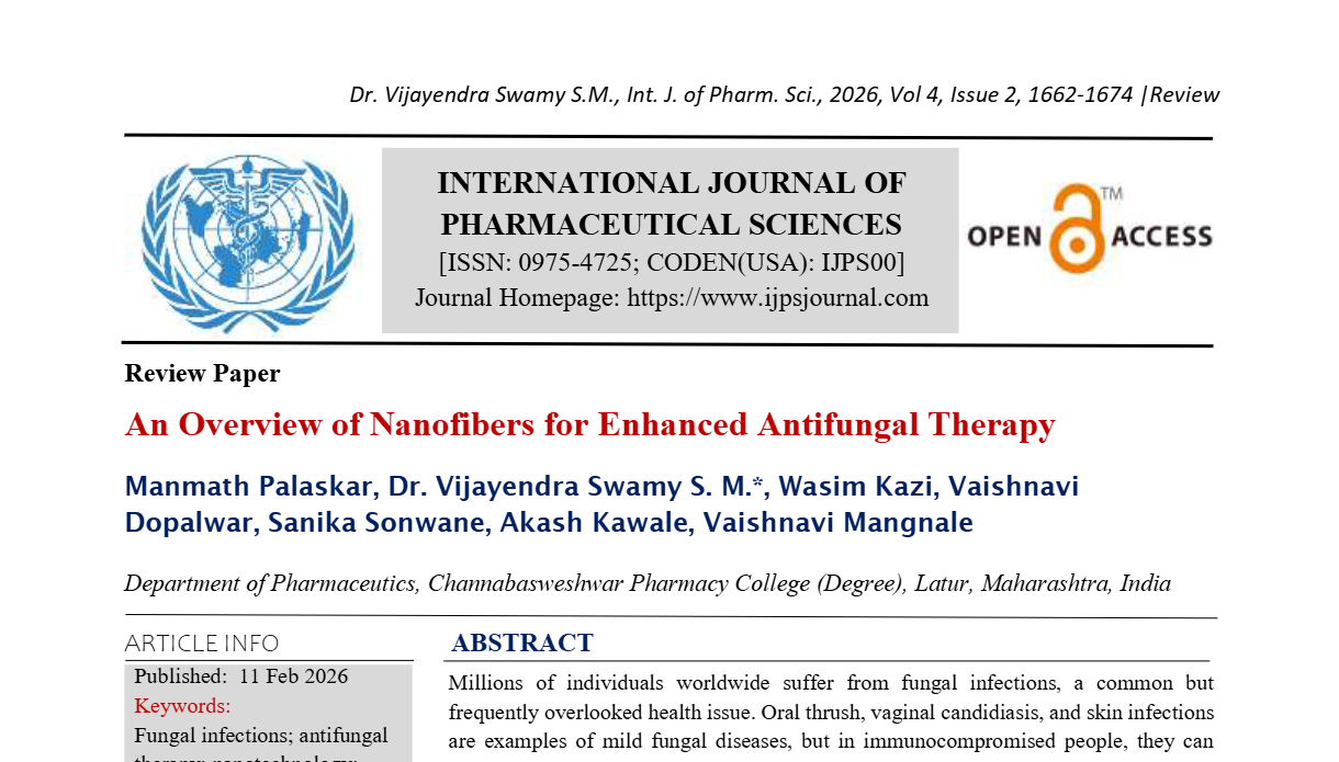 An Overview of Nanofibers for Enhanced Antifungal Therapy