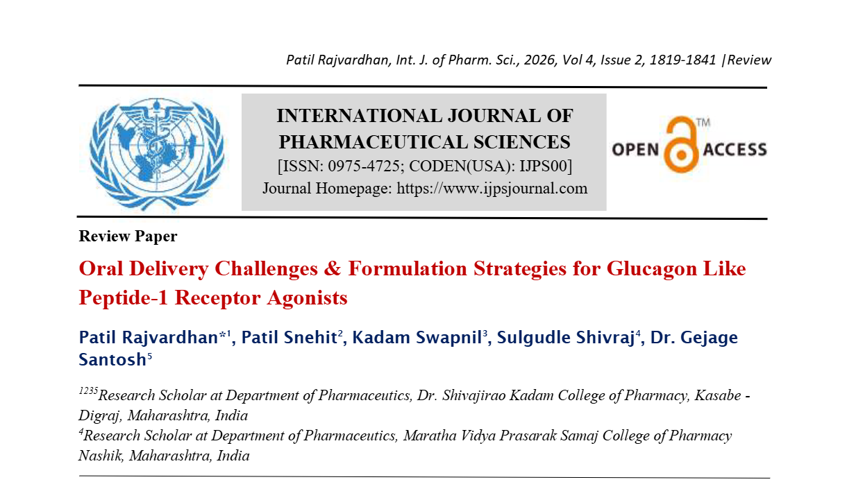 Oral Delivery Challenges & Formulation Strategies for Glucagon Like Peptide-1 Receptor Agonists