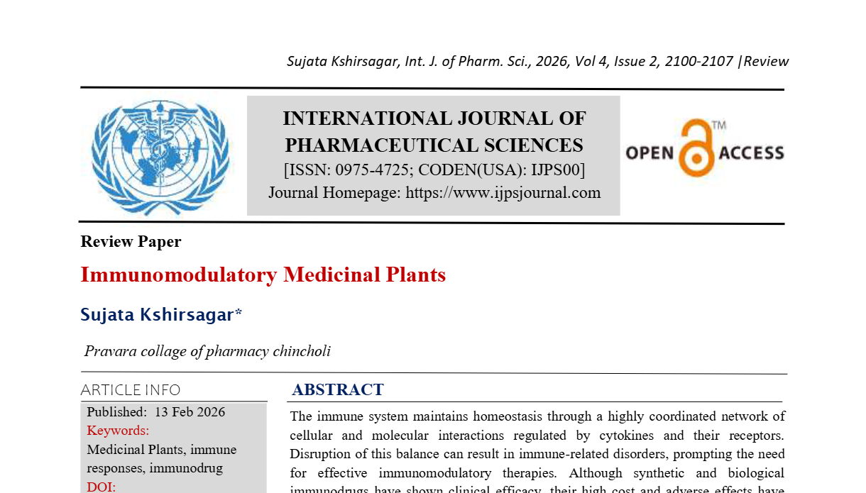 Immunomodulatory Medicinal Plants