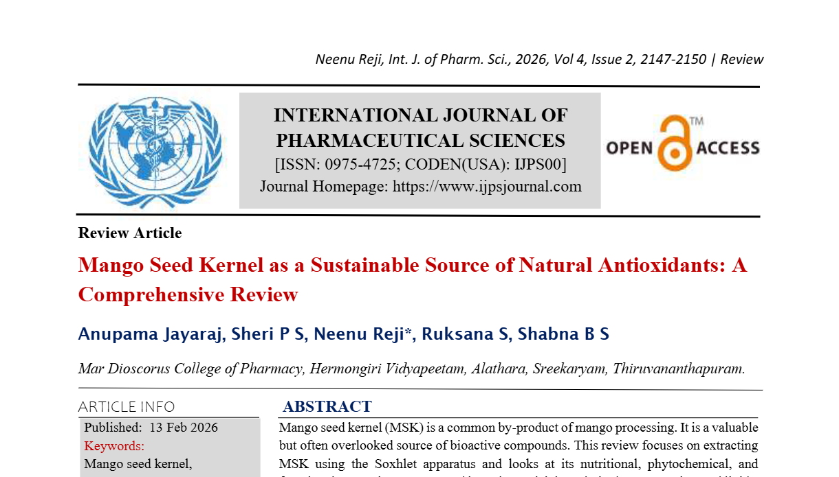 Mango Seed Kernel as a Sustainable Source of Natural Antioxidants: A Comprehensive Review