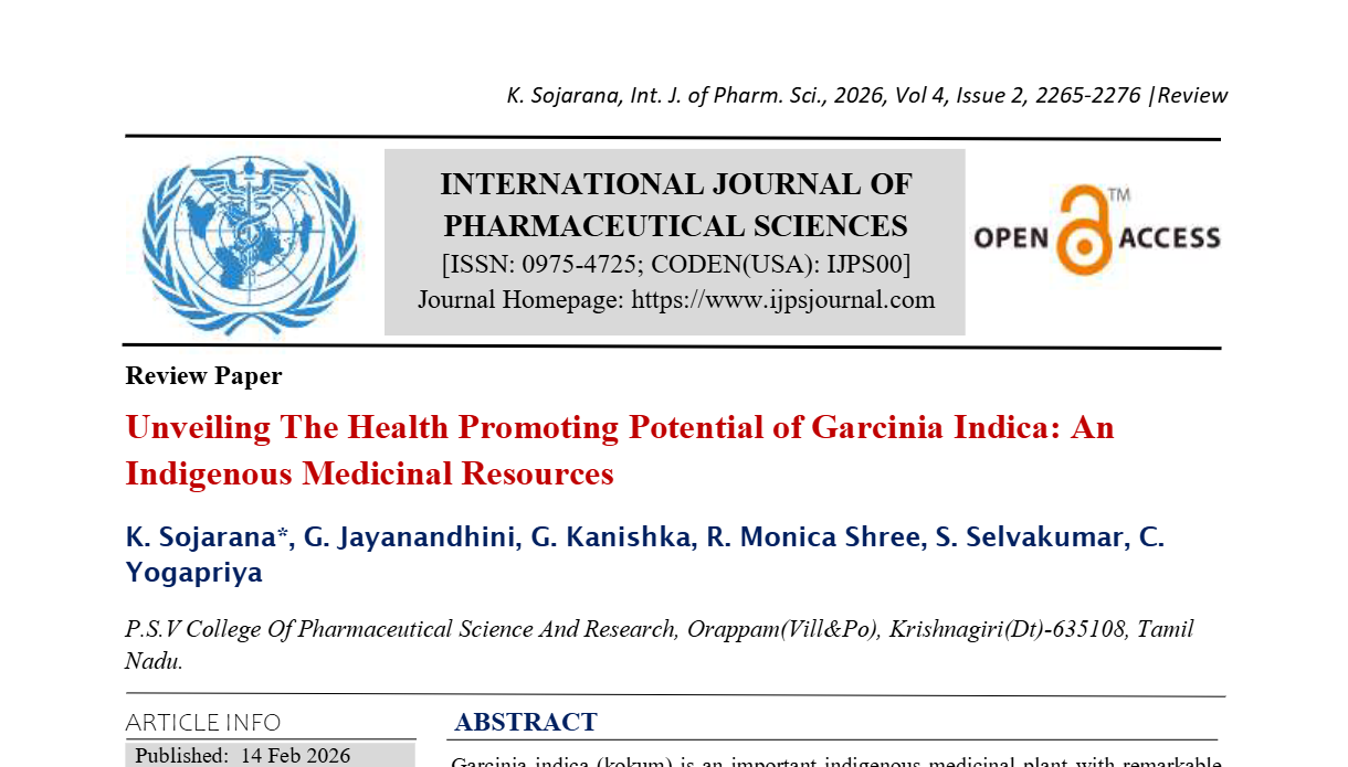 Unveiling The Health Promoting Potential of Garcinia Indica: An Indigenous Medicinal Resources