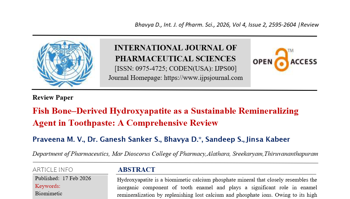 Fish Bone–Derived Hydroxyapatite as a Sustainable Remineralizing Agent ...