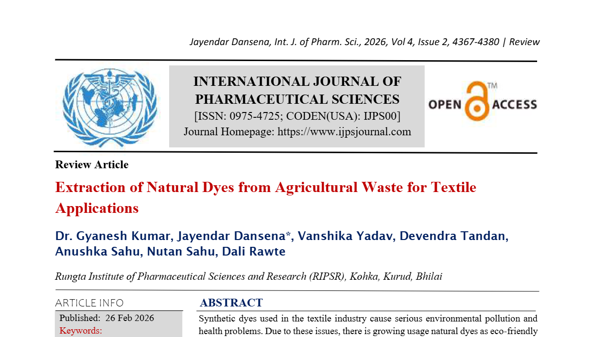 Extraction of Natural Dyes from Agricultural Waste for Textile ...