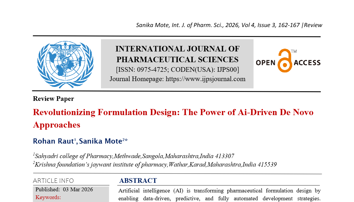 Revolutionizing Formulation Design: The Power of Ai-Driven De Novo Approaches