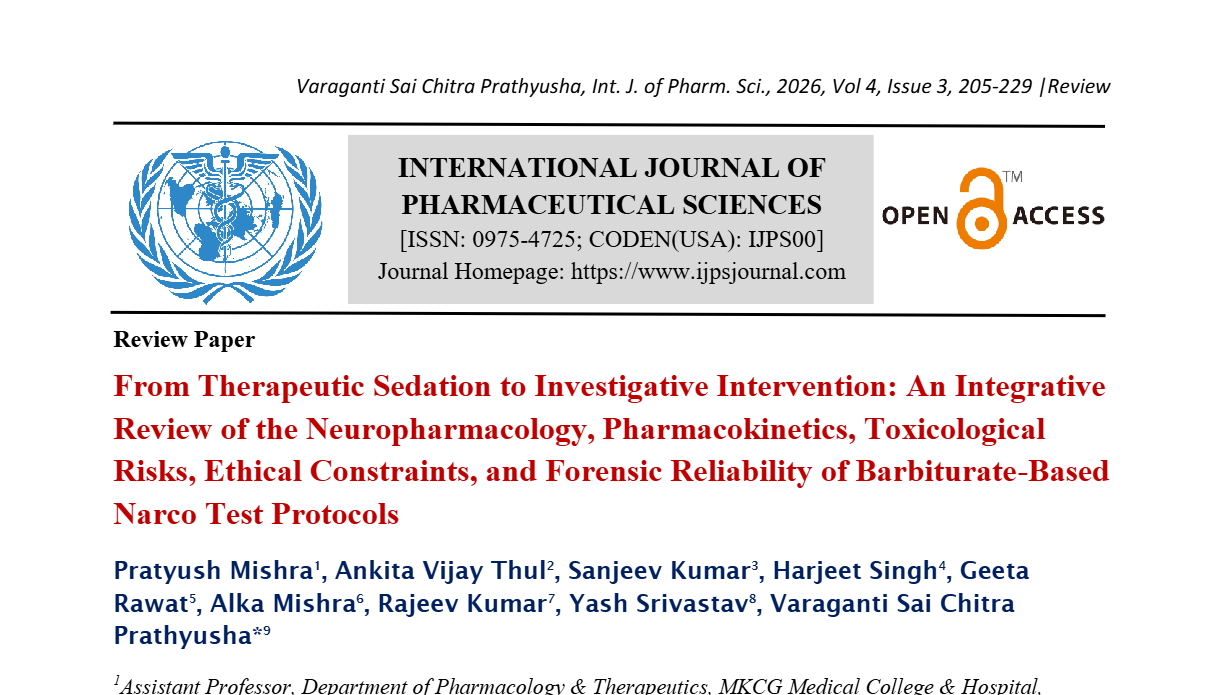 From Therapeutic Sedation to Investigative Intervention: An Integrative Review of the Neuropharmacology, Pharmacokinetics, Toxicological Risks, Ethical Constraints, and Forensic Reliability of Barbiturate-Based Narco Test Protocols