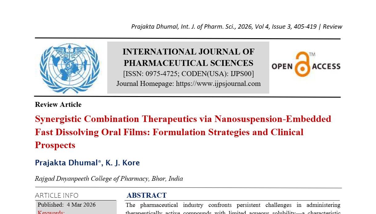 Synergistic Combination Therapeutics via Nanosuspension-Embedded Fast Dissolving Oral Films: Formulation Strategies and Clinical Prospects