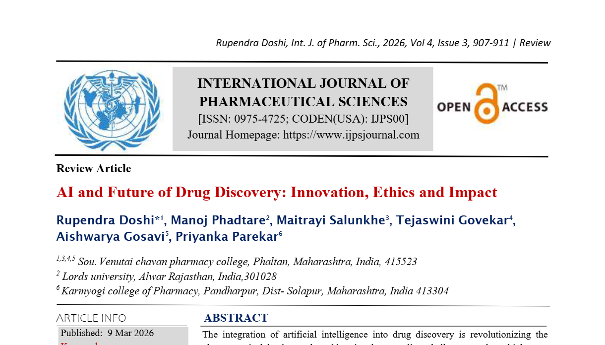 AI and Future of Drug Discovery: Innovation, Ethics and Impact