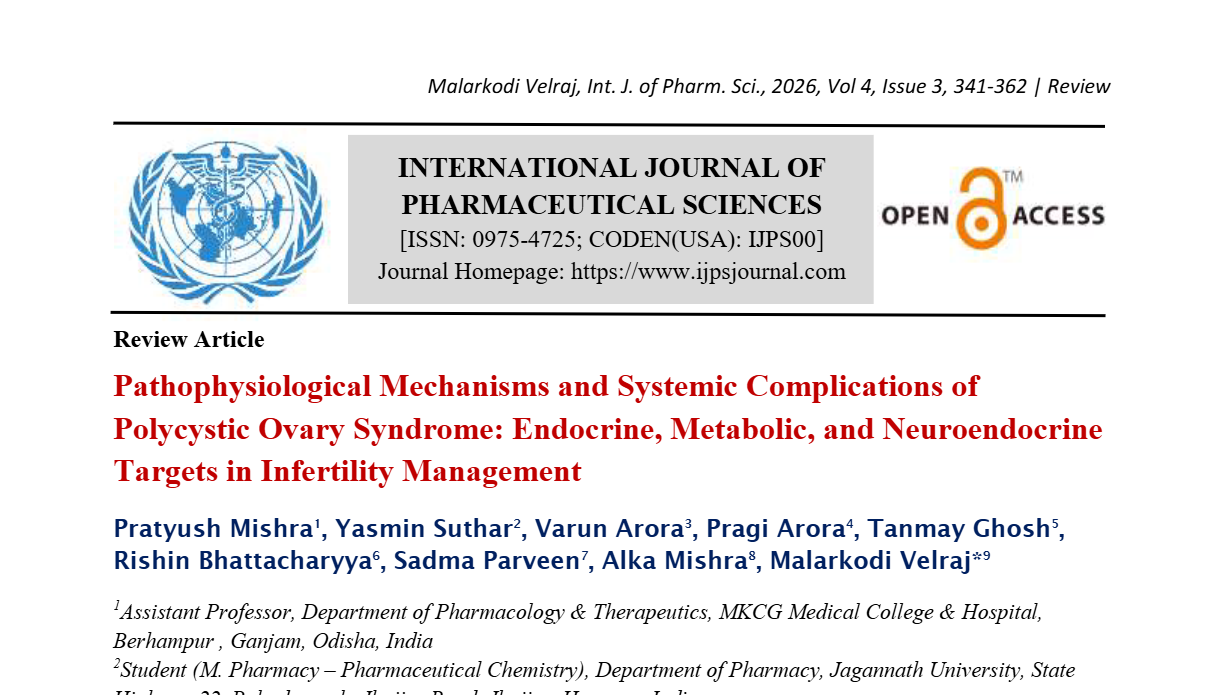 Pathophysiological Mechanisms and Systemic Complications of Polycystic Ovary Syndrome: Endocrine, Metabolic, and Neuroendocrine Targets in Infertility Management