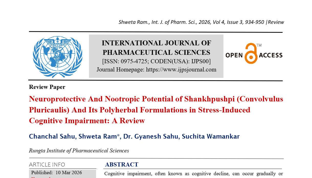 Neuroprotective And Nootropic Potential of Shankhpushpi (Convolvulus ...