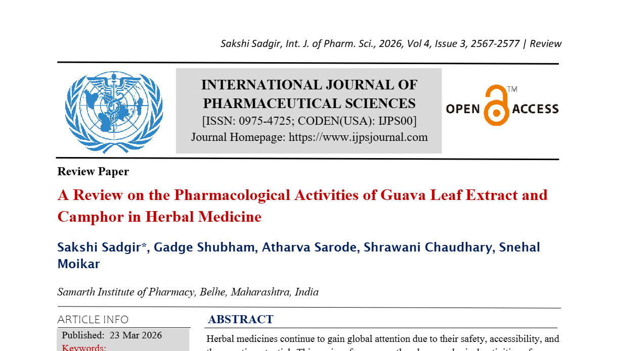 A Review on the Pharmacological Activities of Guava Leaf Extract and ...