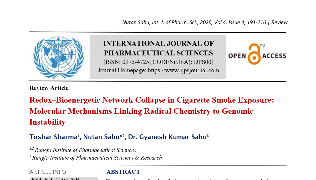 Redox–Bioenergetic Network Collapse in Cigarette Smoke Exposure: Molecular Mechanisms Linking Radical Chemistry to Genomic Instability