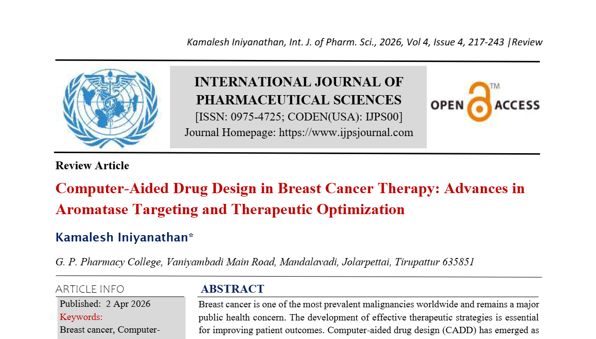 Computer-Aided Drug Design in Breast Cancer Therapy: Advances in Aromatase Targeting and Therapeutic Optimization 