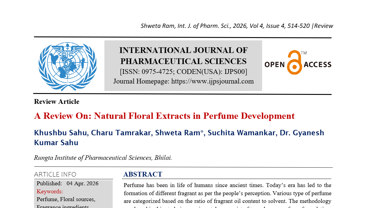 A Review On: Natural Floral Extracts in Perfume Development