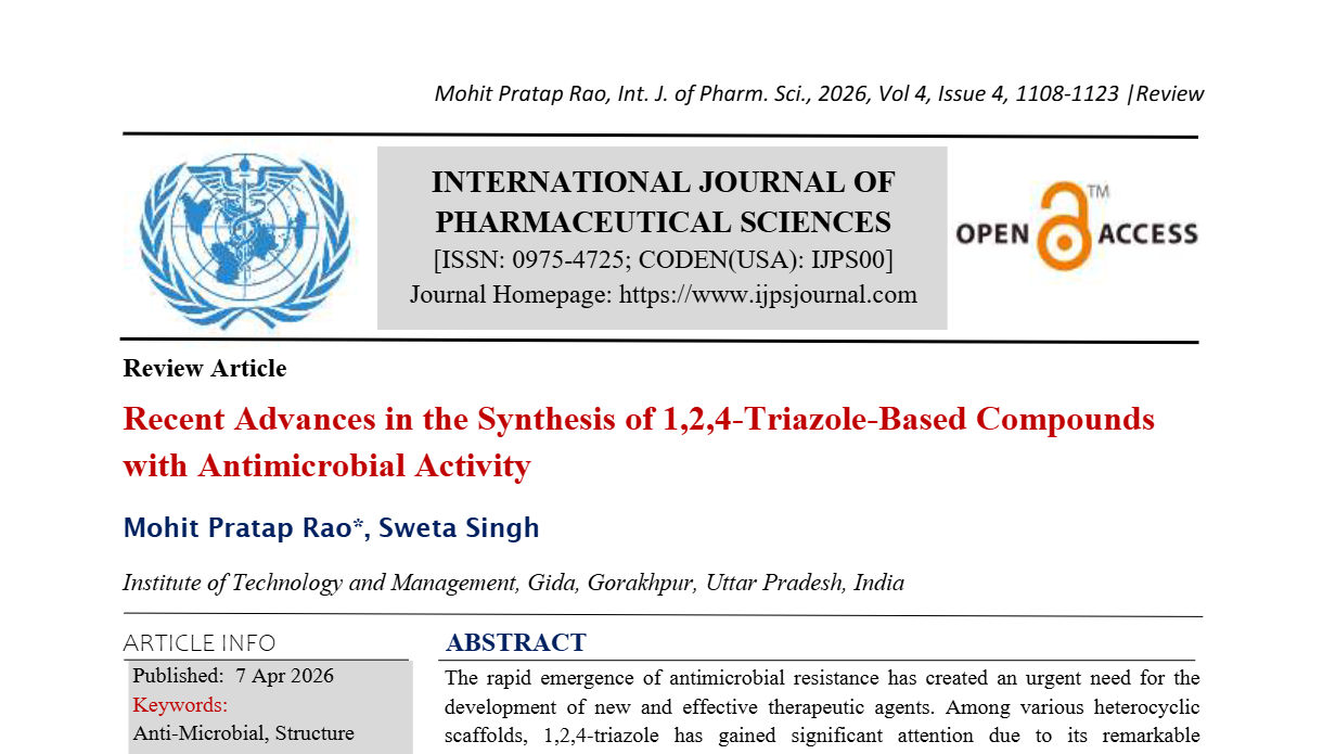 Recent Advances in the Synthesis of 1,2,4-Triazole-Based Compounds with Antimicrobial Activity  