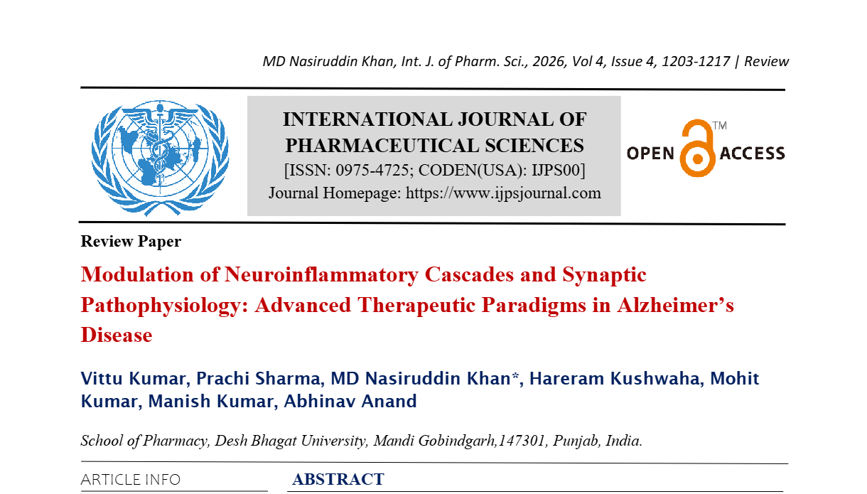 Modulation of Neuroinflammatory Cascades and Synaptic Pathophysiology: Advanced Therapeutic Paradigms in Alzheimer’s Disease