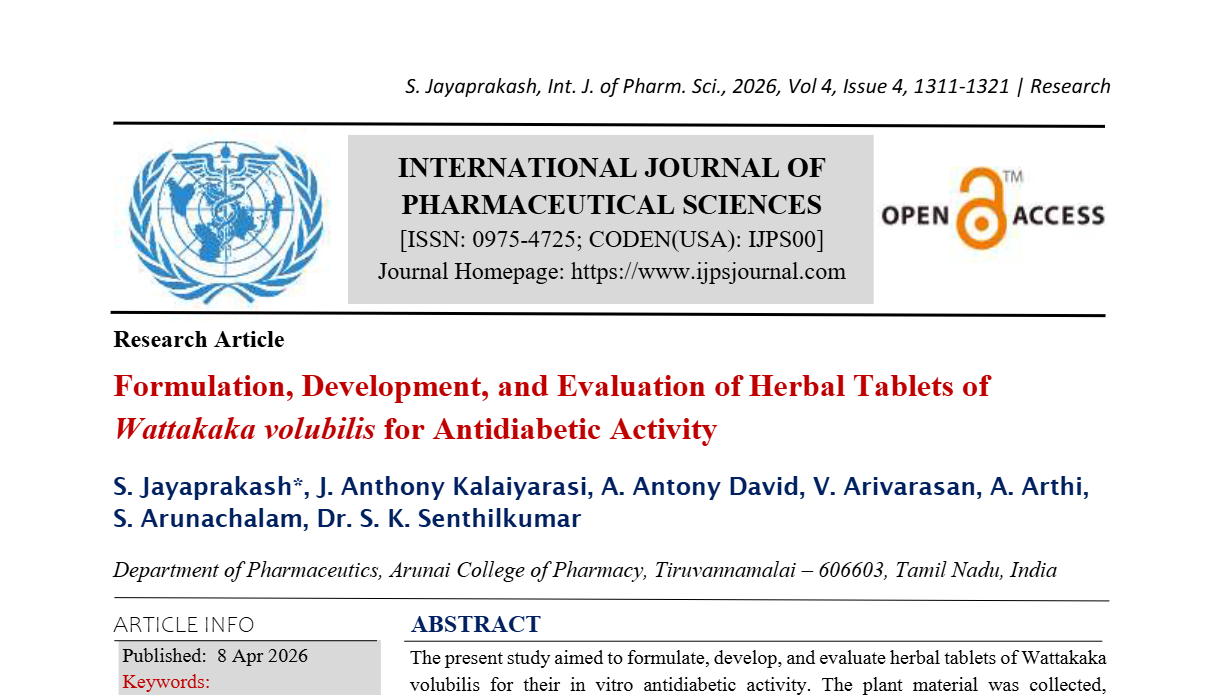 Formulation, Development, and Evaluation of Herbal Tablets of Wattakaka volubilis for Antidiabetic Activity  