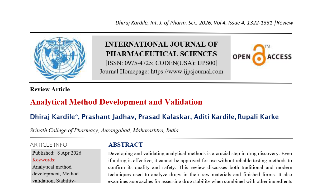 Analytical Method Development and Validation  